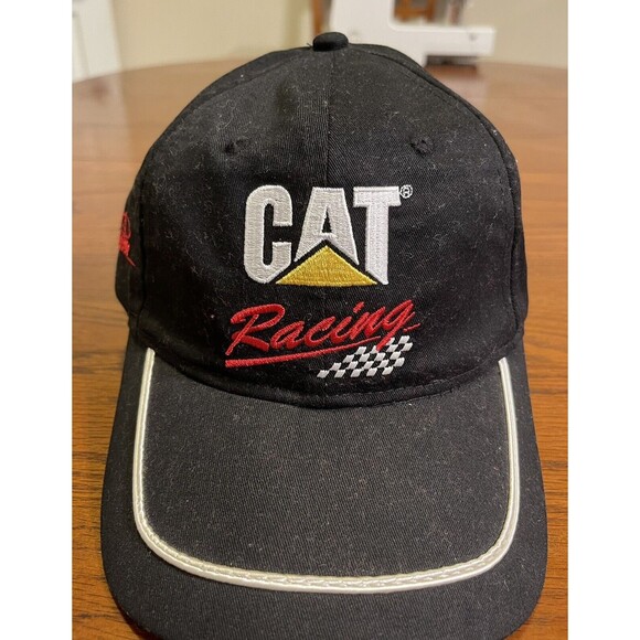 CAT Racing Hat Cap Ward Burton Embroidered Logo Black NEW - Picture 2 of 6